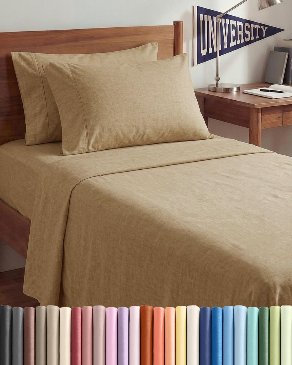 Twin XL 4 Piece Sheet Set - Comfy, Breathable & Cooling - Soft Hotel Luxury Bedding for Women, Men, Kids, Teens and Children - 1 Flat & 1…