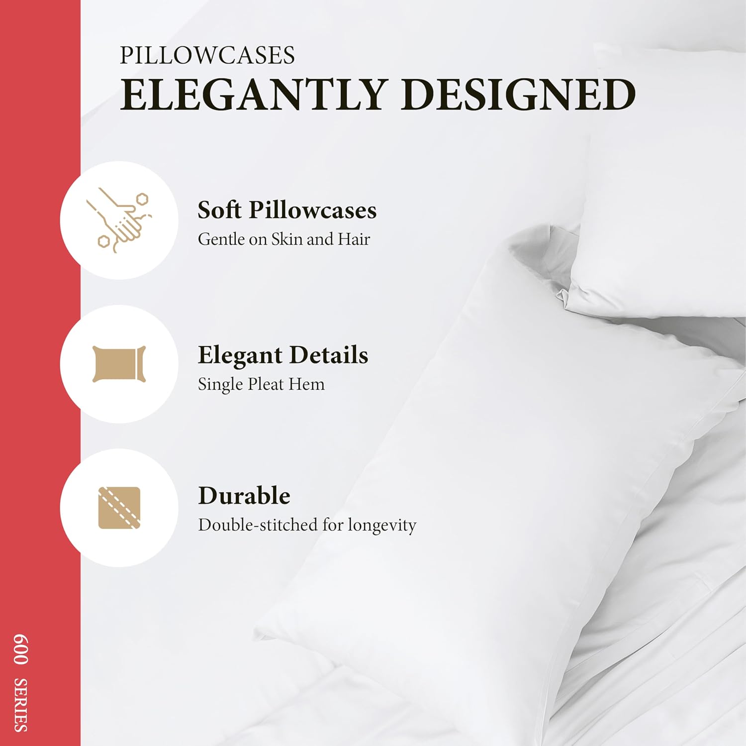 AshtonSheets 100% Egyptian Cotton King Size Sheet Set - 600 Series Refined Collection Sheets Set for King Size Bed (4 PC, Silver), Soft, Co…