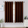 CUCRAF Brown Blackout Curtains 45 inch Length 2 Panels Set, Room Darkening Drapes for Living Room Bedroom, Thermal Insulated Light…
