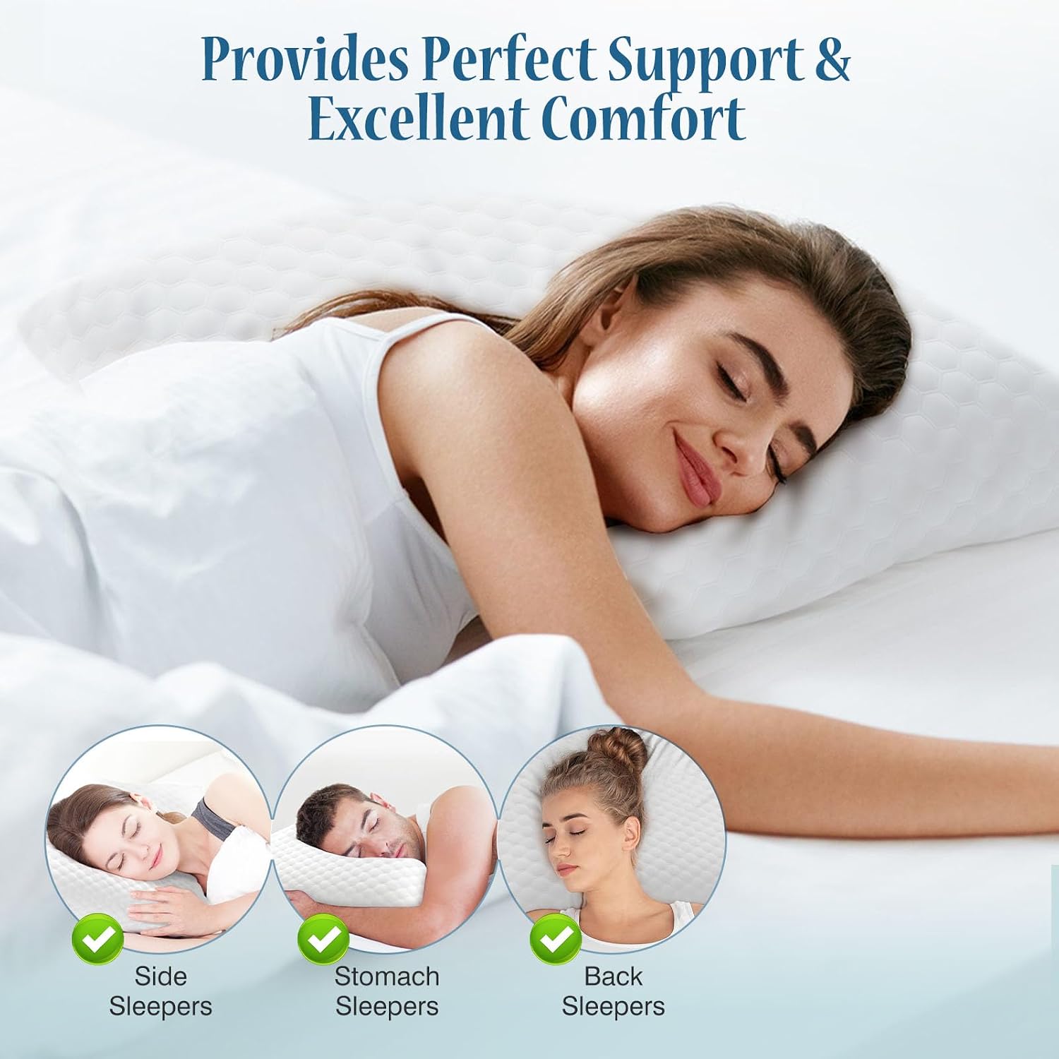 Olixis Memory Foam Pillows for Sleeping 5 Pack Queen Size Bed Pillows for Adults with Removable Washable Cover Breathable Mesh Gel Cooling…