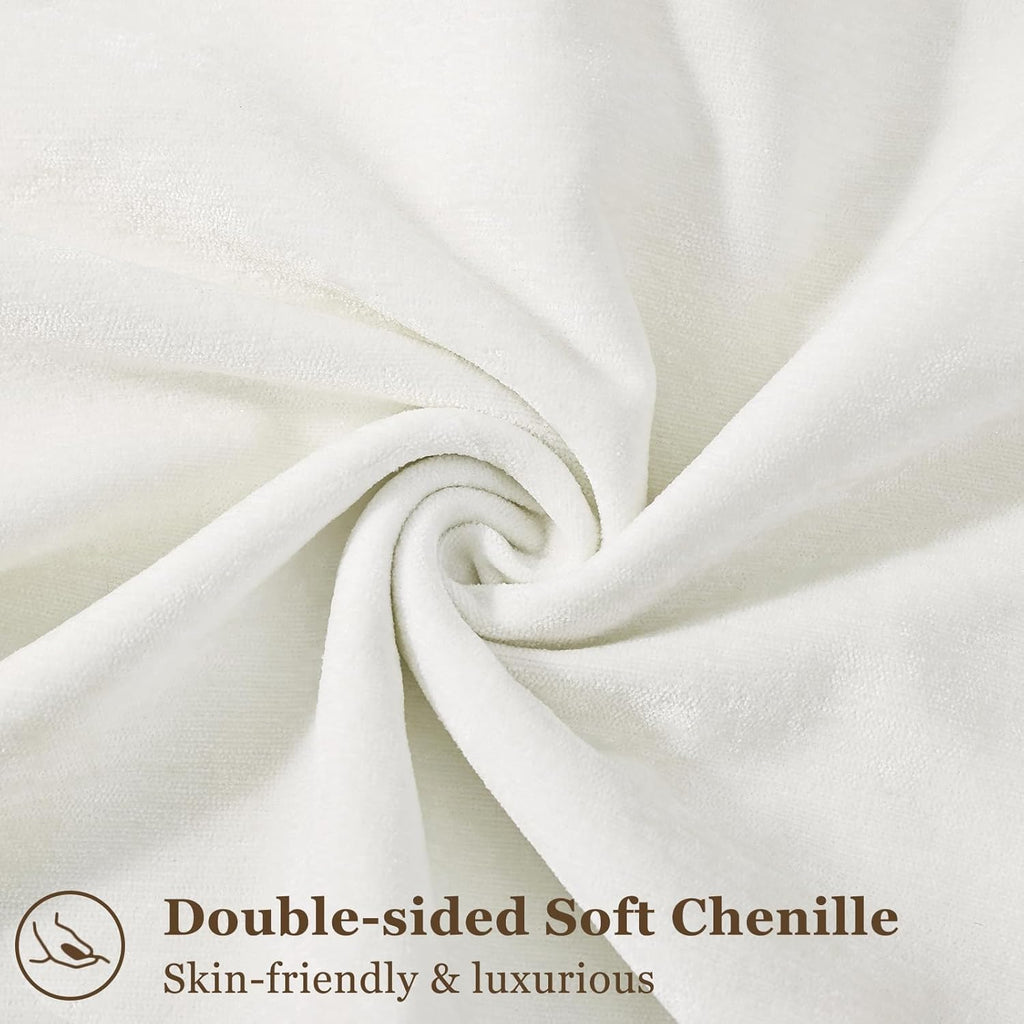 decorUhome Summer Couch Throw Pillow Covers 12x20 Set of 2, Decorative Soft Velvet Modern Cozy Chenille Lumbar Pillow Cases with Elegant De…