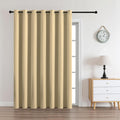 CUCRAF Custom Beige Blackout Curtains 1 Panel Set, Thermal Insulated Grommet Room Darkening Curtain for Living Room Bedroom, Light…