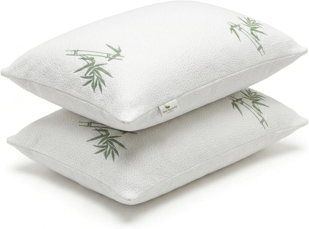 Four Seasons Essentials King Size Waterproof Pillow Protectors (Set of 2) - Natural Viscose derived from Bamboo Pillow Covers…