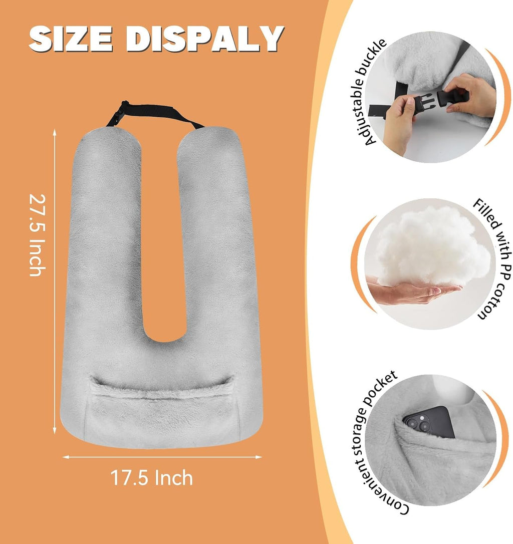 Car Pillow for Kids & Adults, U-Shaped Soft Car Travel Pillow for Sleeping, Head & Neck Support Pillow for Car Seat, Ideal for Road Trips…