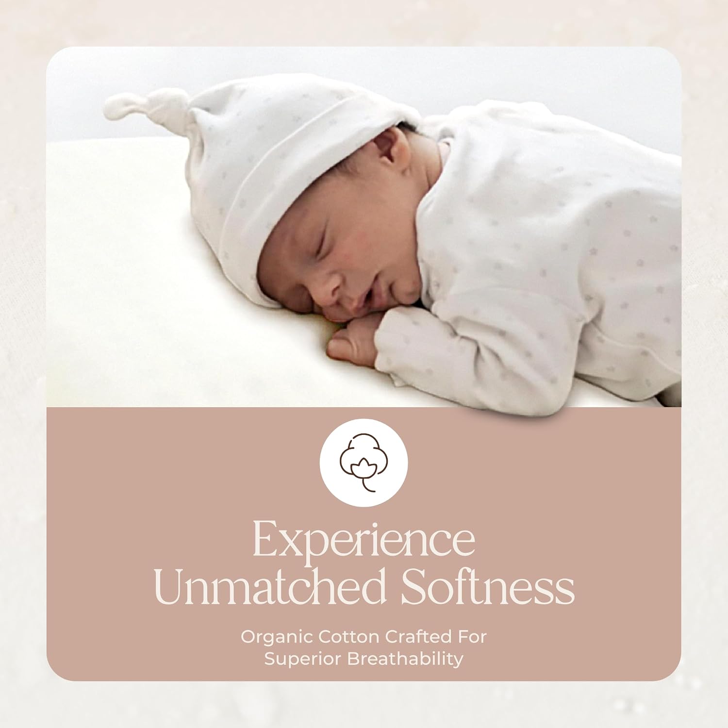 WhisperOrganics Organic Cotton Pillow Protector Standard Size - 100% Cotton GOTS Certified Pillow Case Protector with Zipper - Hypoallergen…