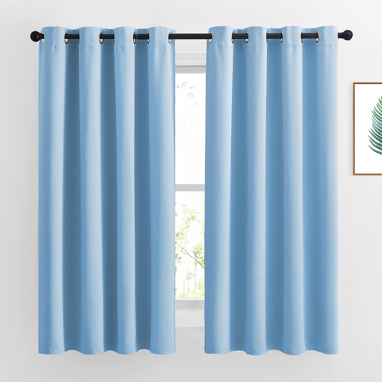 Nicetown Bedroom Blackout Curtain Panels - Home Fashion Window Treatment Ring Top Blackout Draperies and Drapes (52 inches x 63 inches, Set…