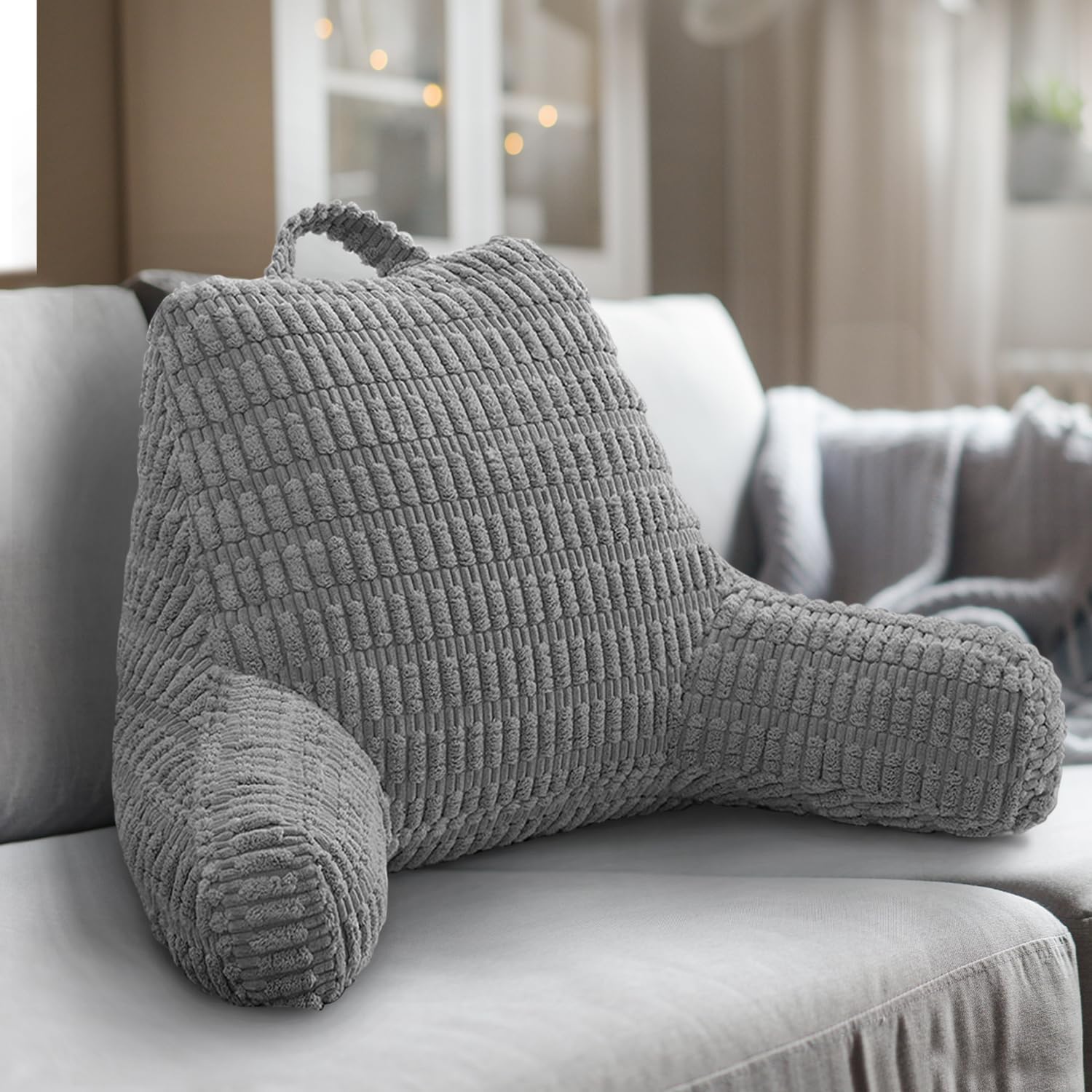 MIJIMO Reading Pillows for Sitting in Bed Adult, Back Rest Pillow for Sitting Up in Bed and Couch, Back Support Chair Pillow Support…