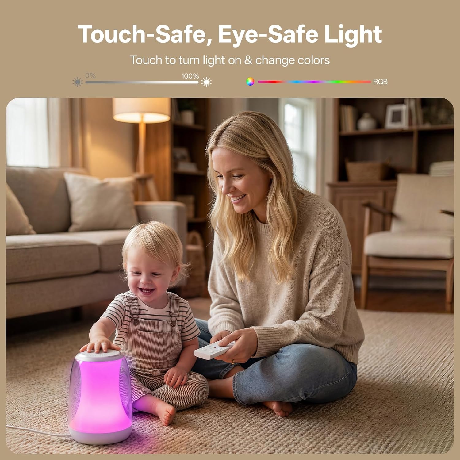 Hotmoon Sound Machine for Sleep Night Light, Lullight White Noise Sound Machine Baby Remote/Touch Control,27 Soothing Sounds Timer Sleep Ma…