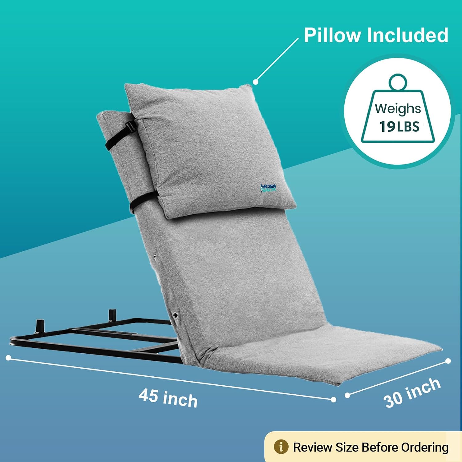 PMT specialized Electric Lifting Backrest for Bed by Mobi-Back, specialized Back Pillow with Electric Pump System, Used by…