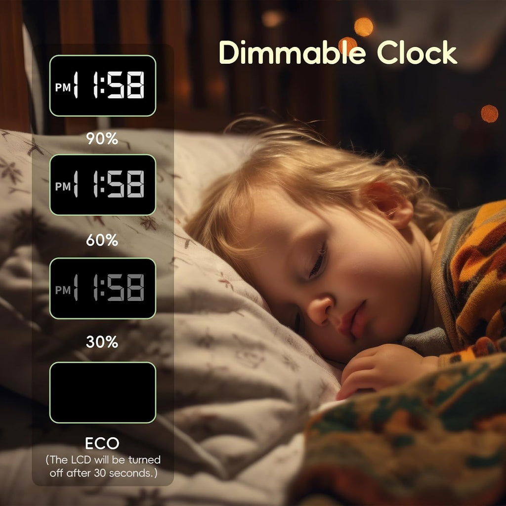 Sunrise Alarm Clock Wake Up Light, White Noise Sound Machine with 20 Soothing Sounds, 10 Night Lights, Wireless Speaker/Temp &…