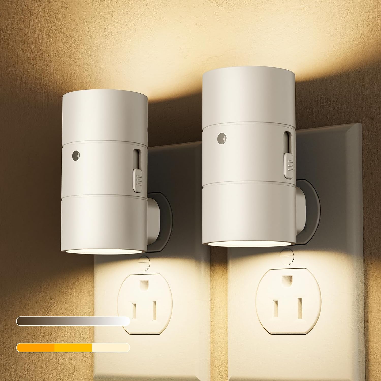VOLISUN Night Light, Dimmable Led Night Lights Plug into Wall, Amber/3000K/4500K, 0-100LM Adjustable Brightness, Dusk to Dawn Nightlight…