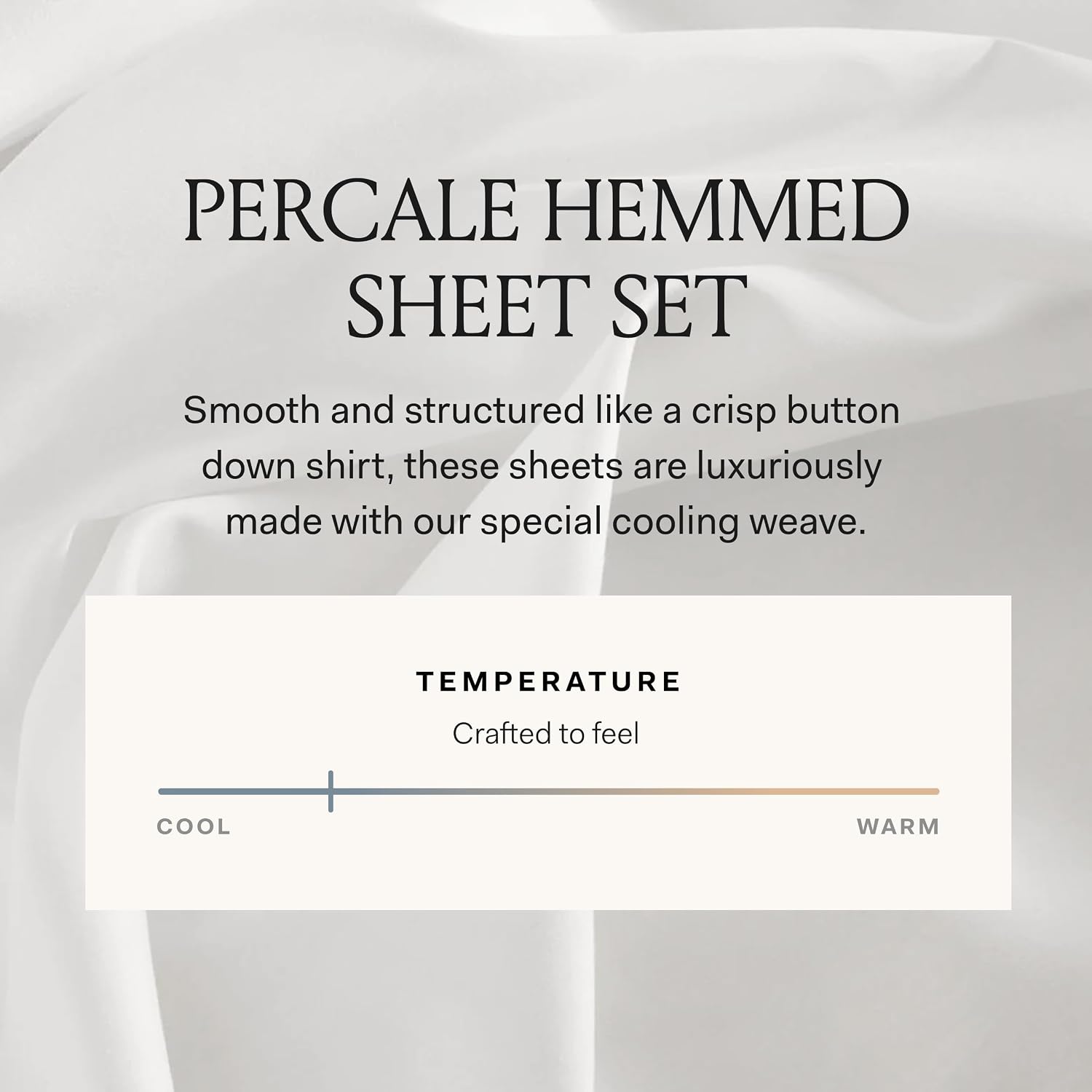 BollBranch BOLL & BRANCH Percale Hemmed Sheet Set - Cooling Breathable Bed Sheets for Hot Sleepers - Twin XL, Mineral - Luxury 100% Organic…