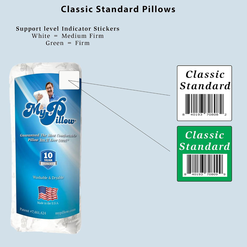 MyPillow Bedding Bed Pillows for Sleeping Standard Size, Perfect for Back, Stomach or Side Sleepers - My Pillow Classic Pillow [Standard, F…