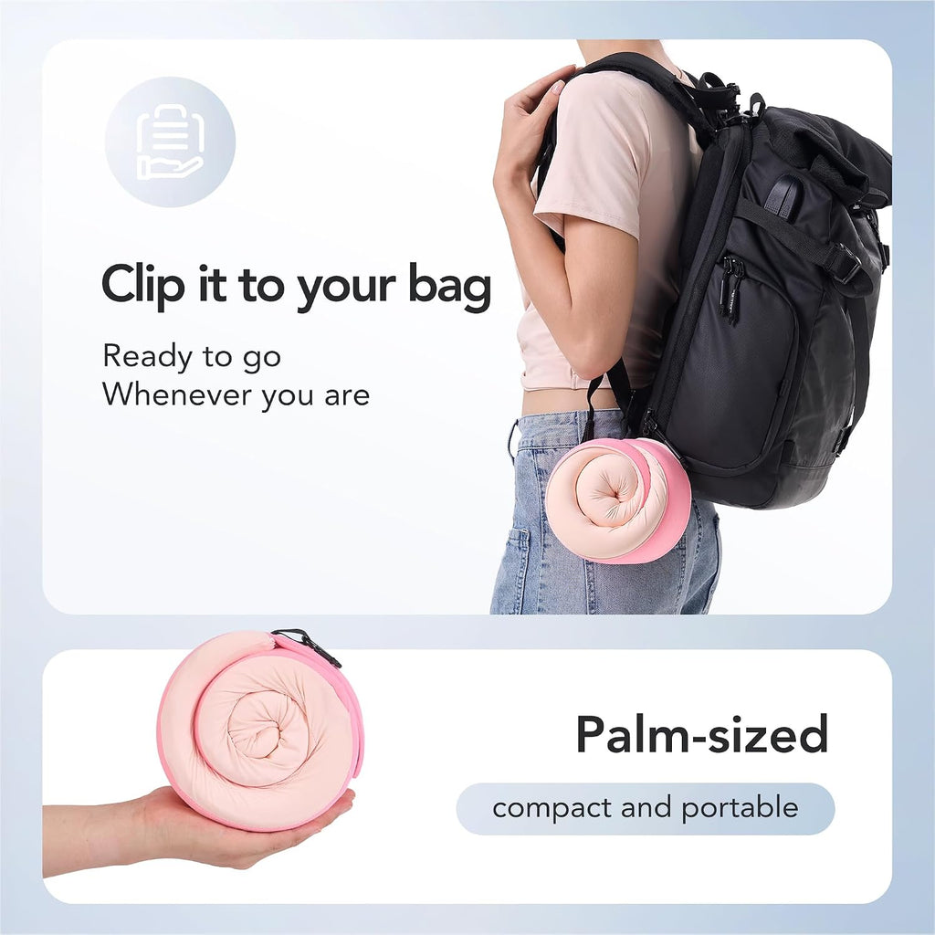 KPNEOL Travel Pillow, 100% Pure Memory Foam Travel Neck Pillow Airplane Neck Support Ergonomic Design for Traveling Suitable for…