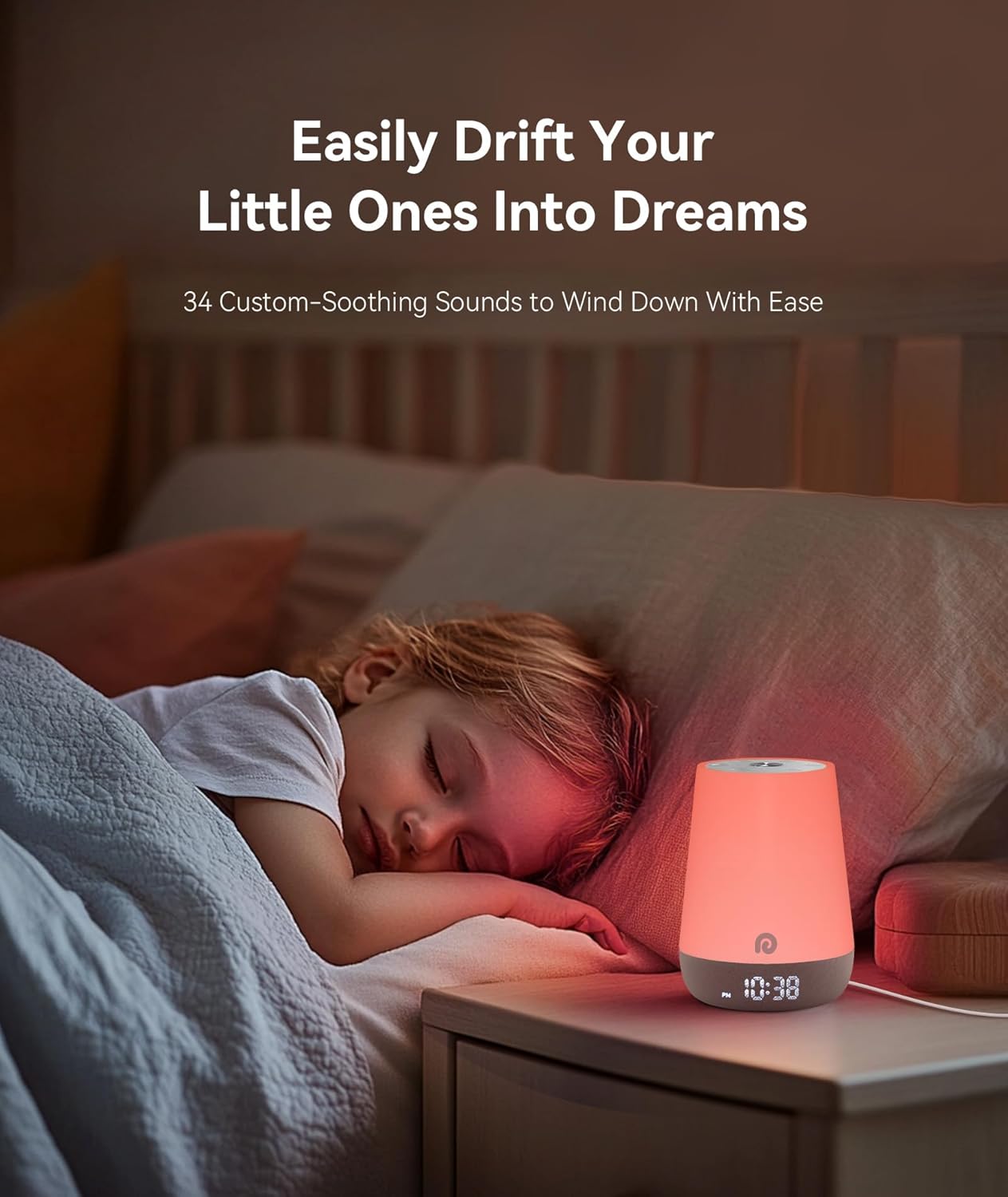 Dreamegg Sound Machine Baby - White Noise Sound Machine Baby With Night Light, Ok to Wake Alarm Clock, 34 Soothing Sounds, Sleep Trainer…