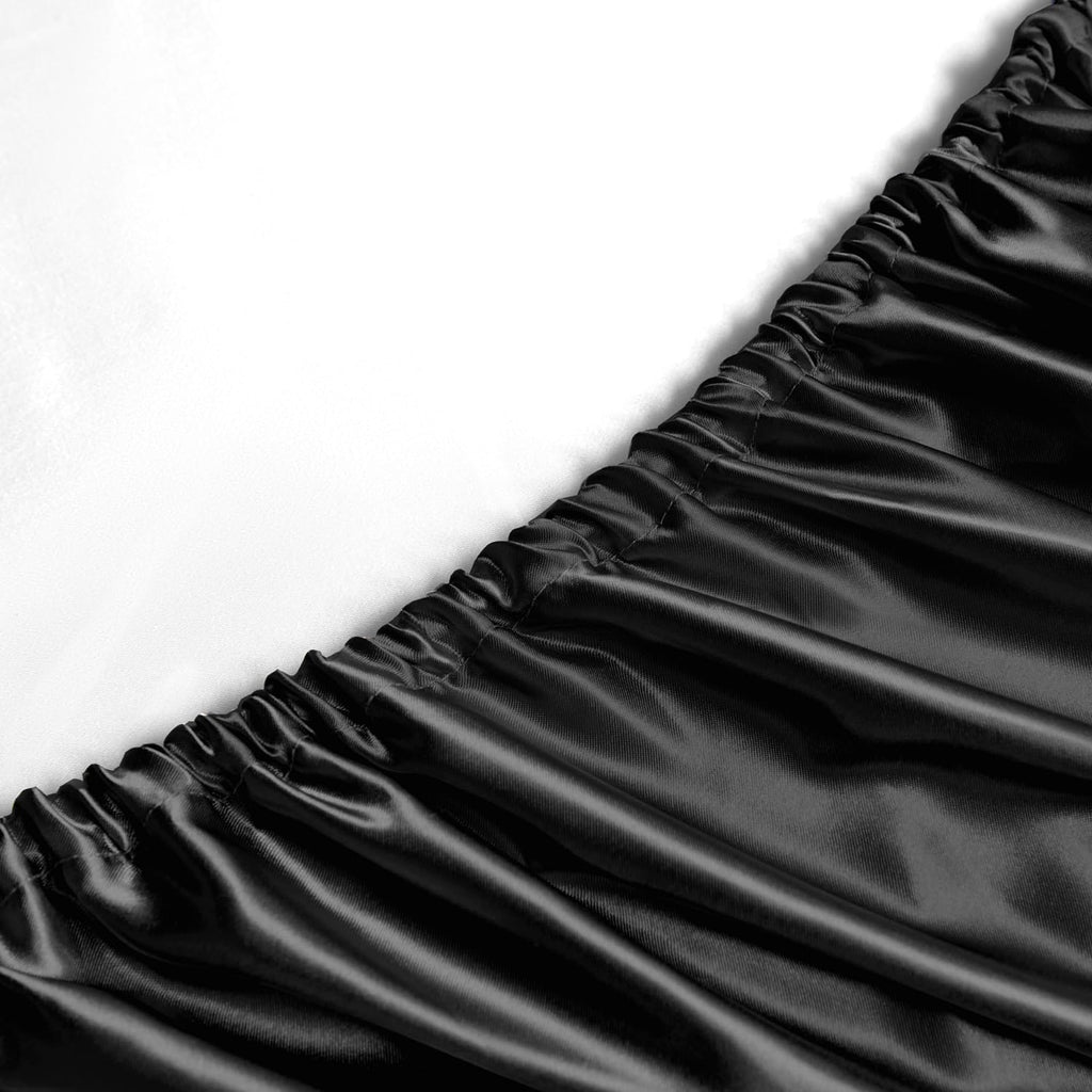 Golal Satin Sheets California King Size - 4 Pieces Luxury Silky Soft Bed Sheets, Wrinkle-Free Black Satin Silk Sheet Set with 1 Deep Pocket…