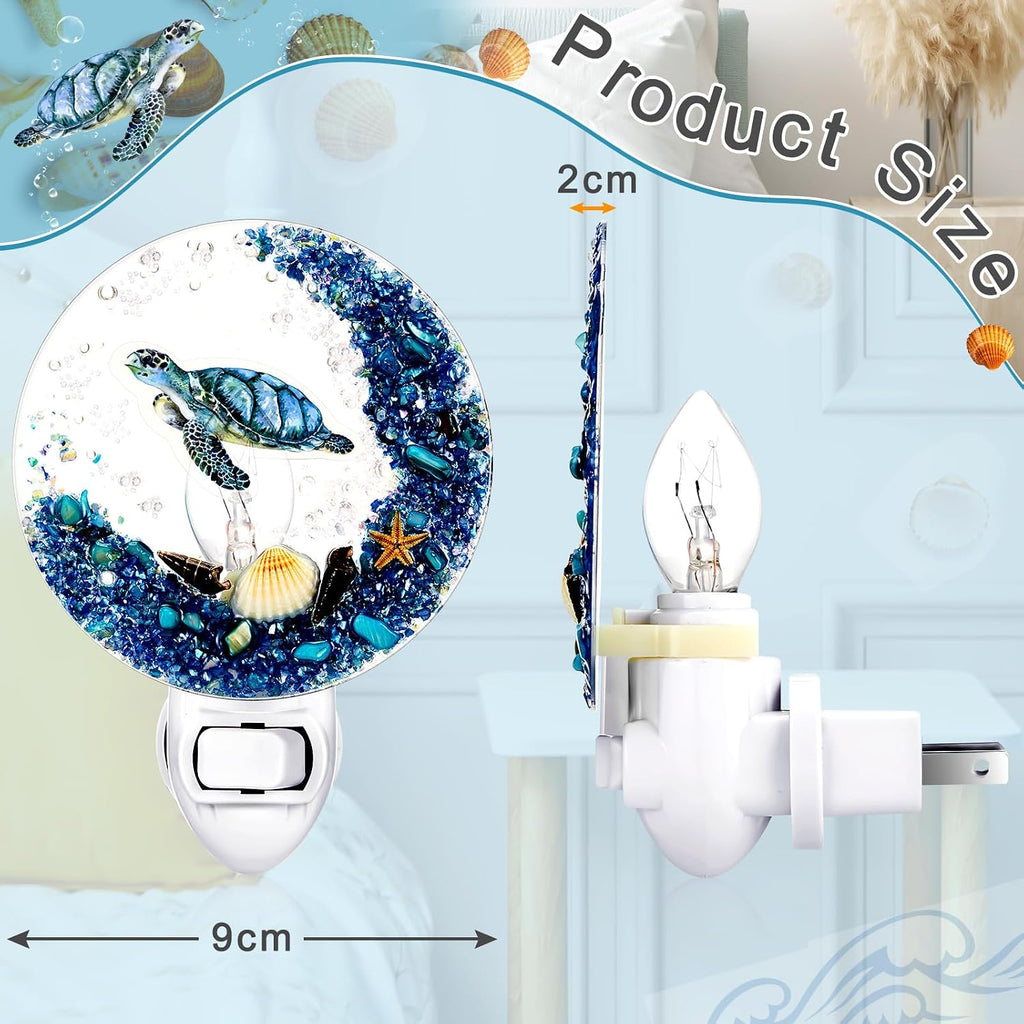 Hortsun Plug in Seashell Night Light Ocean Sea Animal Decorative Night Light Plug in Beach Lamps Vintage Ocean Lamps for Adult for Home…