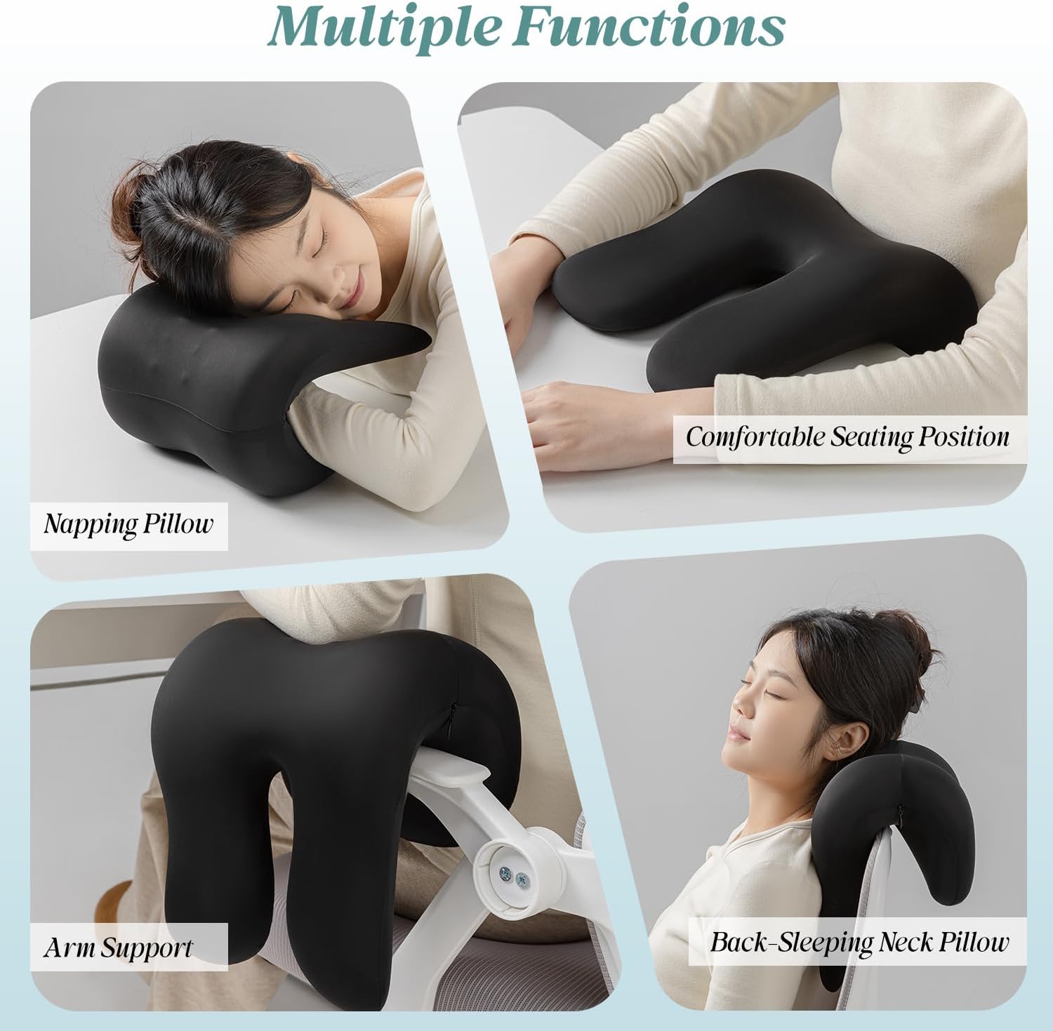 SheRest Office Chair Neck Pillow, Memory Foam Ergonomic Nap Pillow Office Chair Headrest Accessory, Neck Support Pillow Ideal for Office…