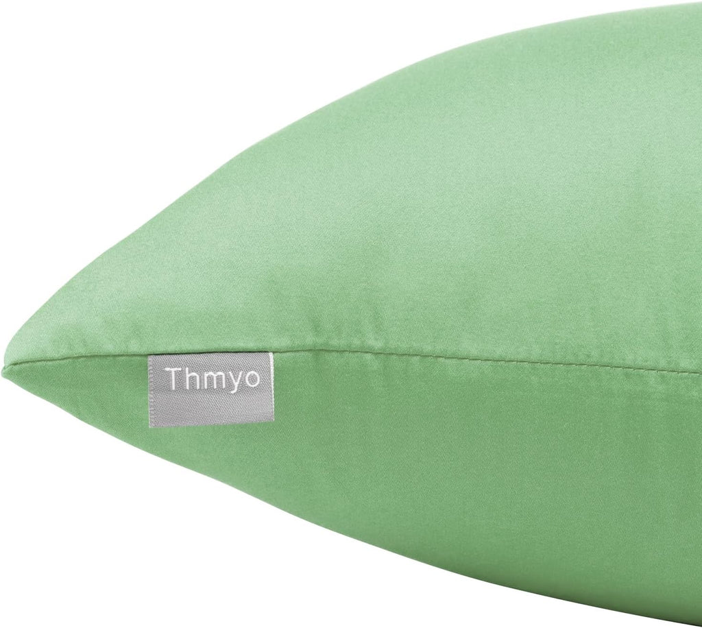 Thmyo 4-Pack 100% Cotton Comfortable Solid Decorative Throw Pillow Case, Square Cushion Cover Pillowcase Sublimation Blank Pillow Covers DI…