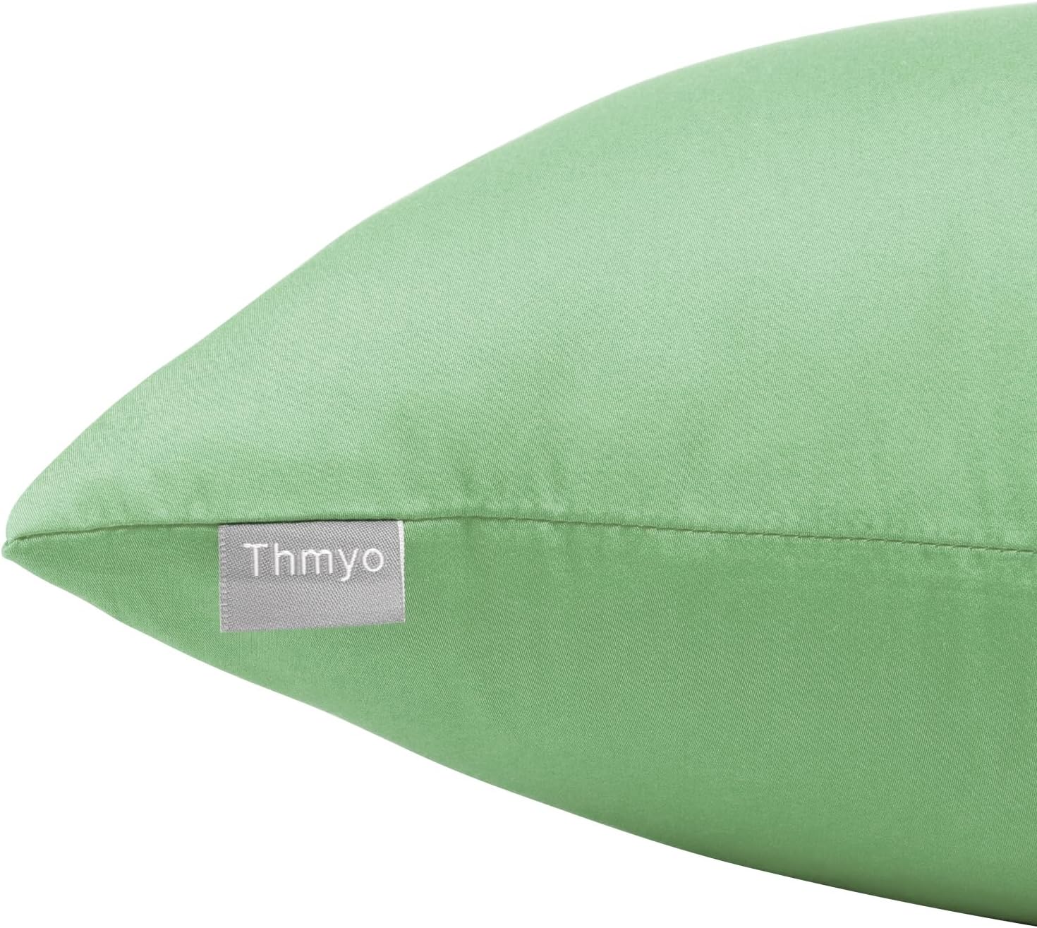 Thmyo 4-Pack 100% Cotton Comfortable Solid Decorative Throw Pillow Case, Square Cushion Cover Pillowcase Sublimation Blank Pillow Covers DI…