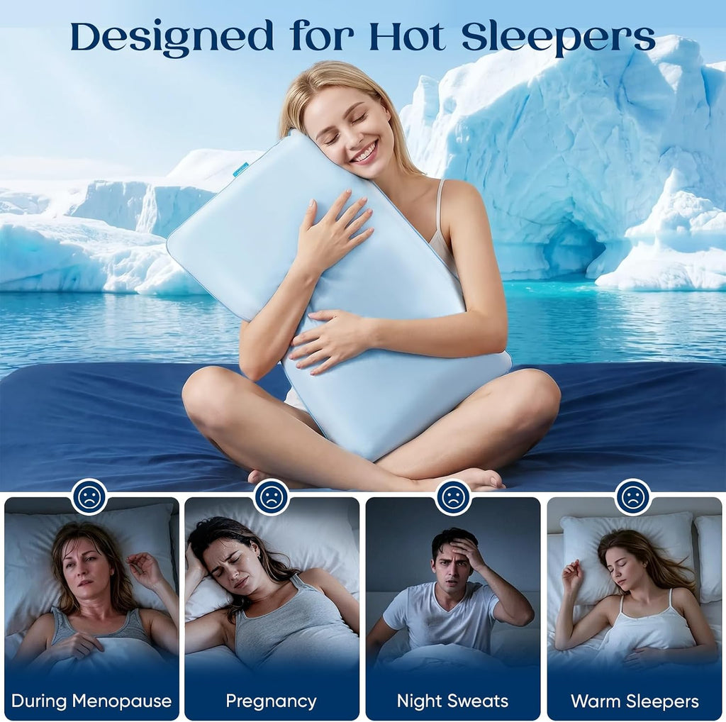 Royal Choice Cooling Gel Pillow for Hot Sleepers, Cold Memory Foam Pillows for Sleeping, Supportive Bed Pillow for Side Back&Stomach…