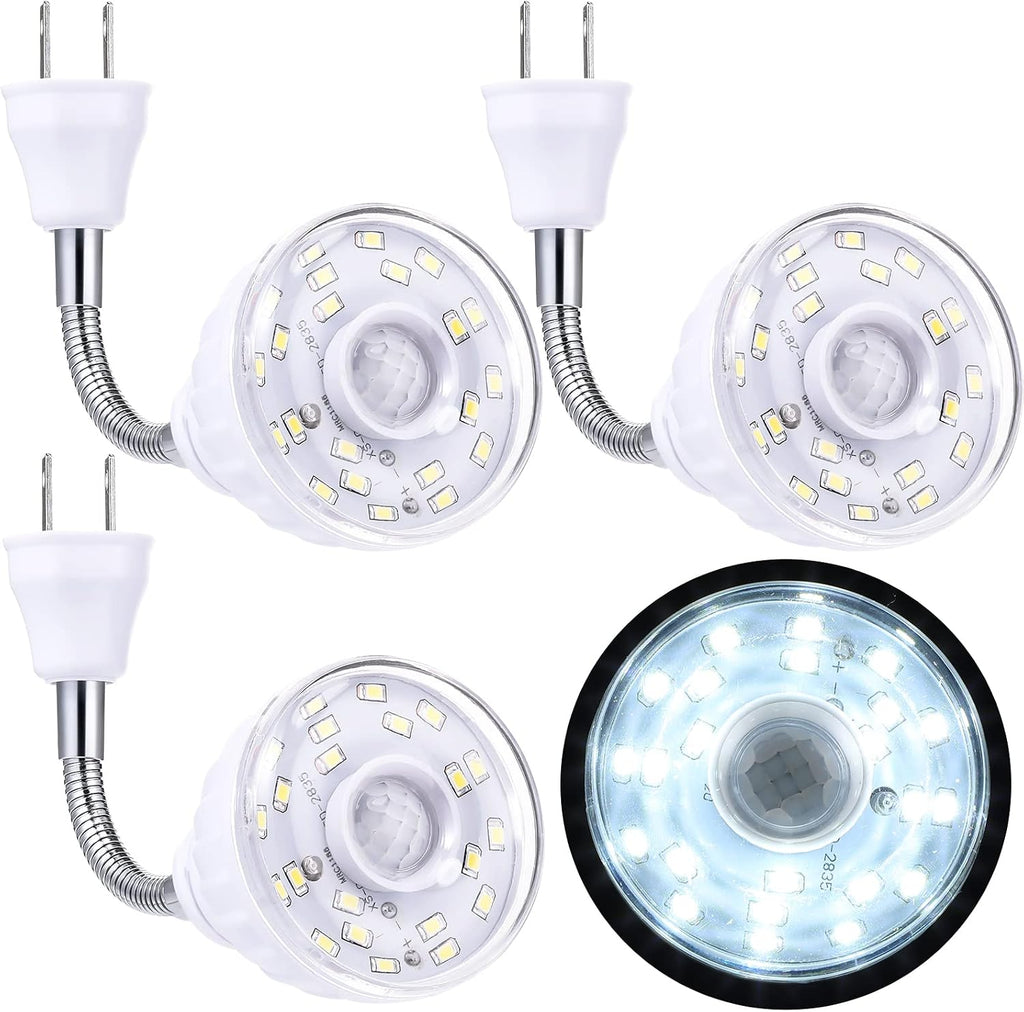 Yahenda 3 Pack Motion Activated LED Night Light Plug in Smart Dusk Dawn Sensor Light PIR Infrared Sensor Motion Detector Lamp Flexible…
