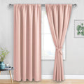 Jiuzhen Blush Pink Blackout Curtains for Bedroom - Thermal Insulated Room Darkening Noise Reducing, 52 x 84 Inch Length Curtains for Living…