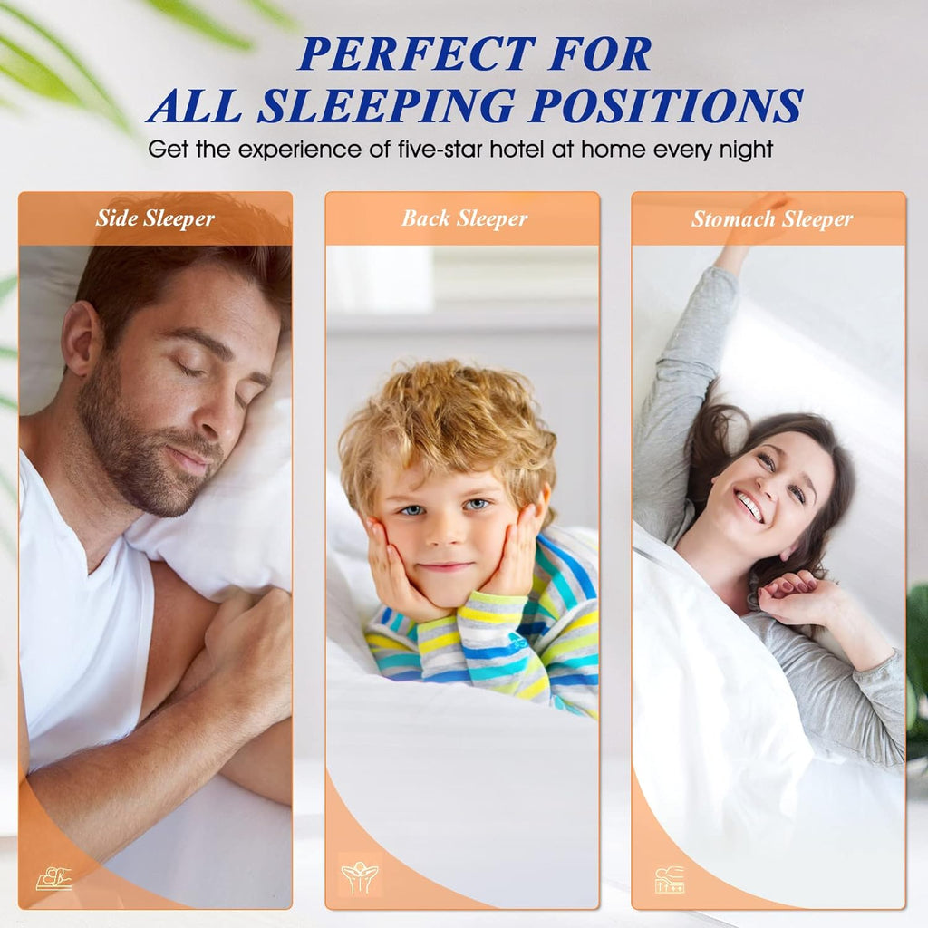 SEMZSOMHotelCollection SEMZSOM Bed Pillows for Sleeping, King Size Pillows Set of 2 Cooling Luxury Hotel Quality Pillow with Soft Down Alte…