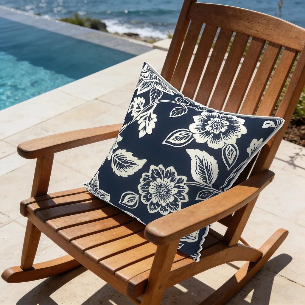 LVTXIII Set of 2 Patio Throw Pillows Covers Waterproof 20x20 Fade Resistant Outdoor Throw Pillow Case, Fluffy Decorative Garden Toss…