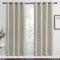 Nicetown Natural Room Darkening Curtains 78" Long for Boho Farmhouse Home Decoration, Window Treatment Total Privacy Drape Panels for Bedro…