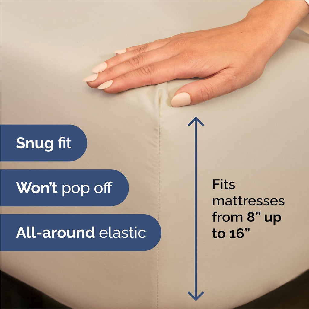 Split King Size 5 Piece Sheet Set - Comfy Breathable & Cooling Sheets - Hotel Luxury Bed Sheets for Women & Men - Deep Pockets, Easy-Fit…
