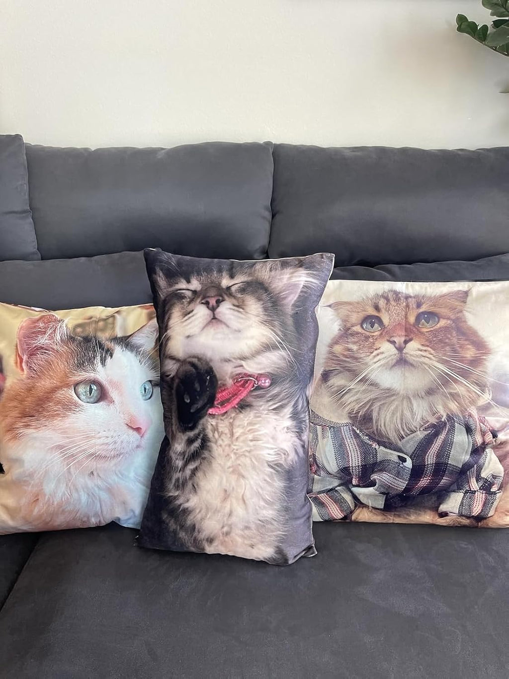 Shop&Three Custom Design Photos or Text Outdoor/Indoor Throw Pillowcase, Personalized Pet Photo Pillow, Love Photo Throw Pillowcases…