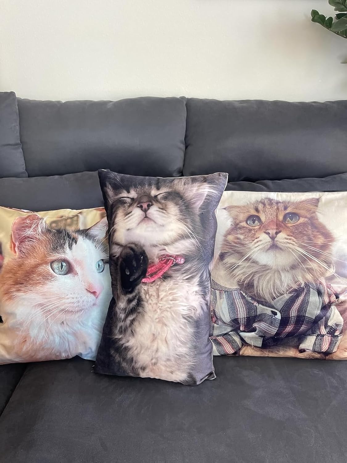 Shop&Three Custom Design Photos or Text Outdoor/Indoor Throw Pillowcase, Personalized Pet Photo Pillow, Love Photo Throw Pillowcases…