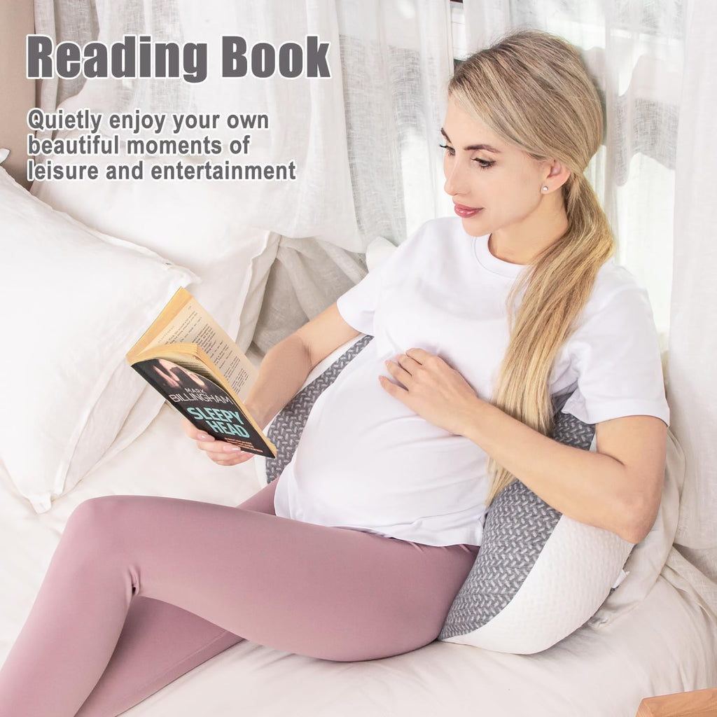 Chilling Home Pregnancy Pillow, Maternity Pillow for Pregnant Women, Pregnancy Pillows for Sleeping Portable, Pregnancy Wedge Pillow…