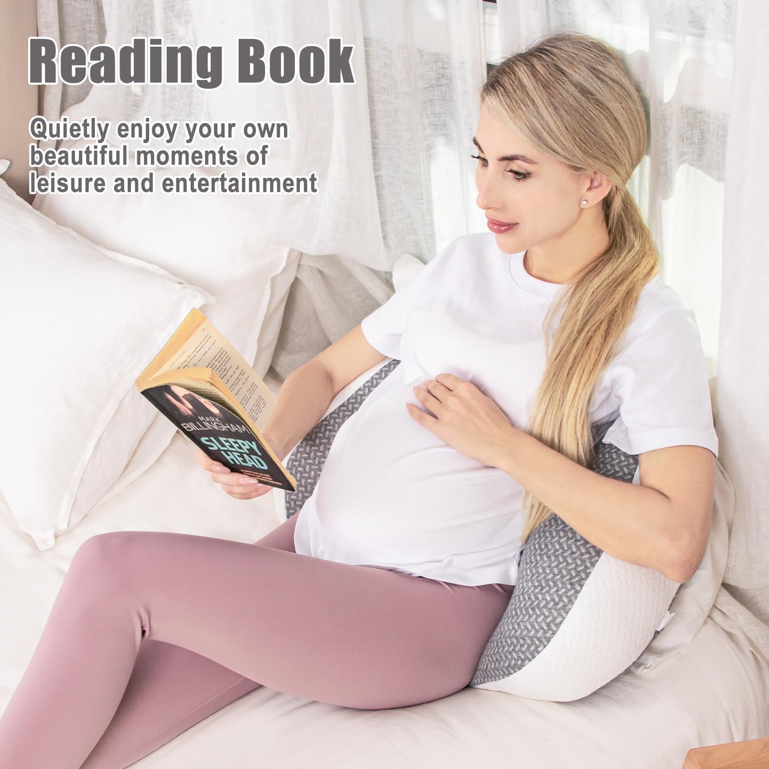 Chilling Home Pregnancy Pillow, Maternity Pillow for Pregnant Women, Pregnancy Pillows for Sleeping Portable, Pregnancy Wedge Pillow…