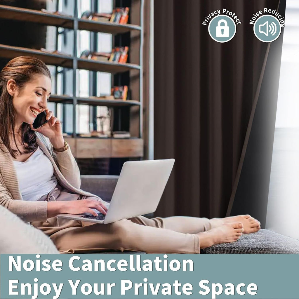 BGment Brown Blackout Curtains for Bedroom Windows, 42 x 40 Inch Curtains Thermal Insulated Blackout Soundproof Double Layer Room…