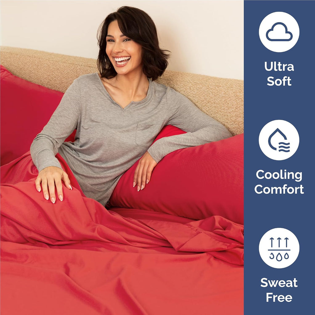 Full 6 Piece Sheet Set - Comfy, Breathable & Cooling - Soft Hotel Luxury Bedding for Women, Men, Kids, Teens & Children - 1 Flat & 1…