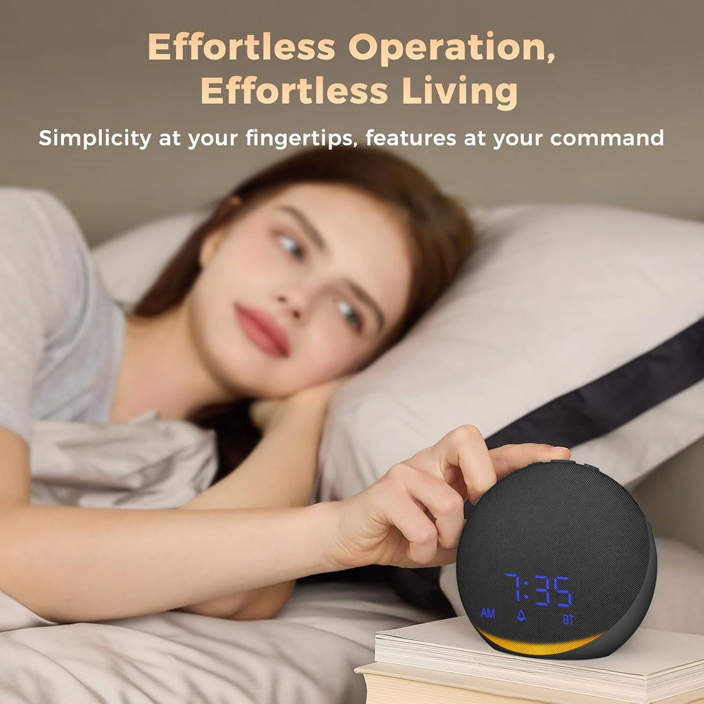 Acedeck Sound Machine Alarm Clock for Bedroom: 25 Natural Sleep Sounds - White Noise Machine for Adults Kids Baby - Gentle Wake Up Alarm wi…