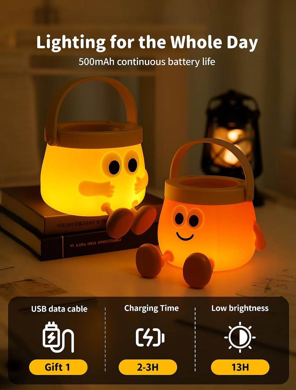 Night Light for Kids, Portable Handheld Night Lamps, Nursery Night Lights, Cute Sleep Nightlight, Dimmable Bedside Lamp, Gifts for Kids…