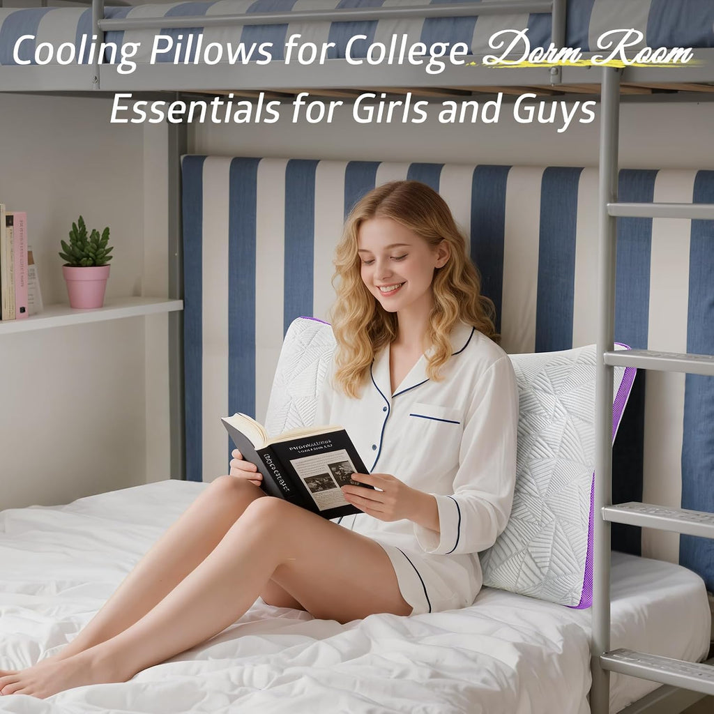 BETU Cooling Pillow Queen Size, Shredded Memory Foam Cool Pillow for Hot Sleepers, Adjustable Firm Soft Support Bed Pillows Perfect for…