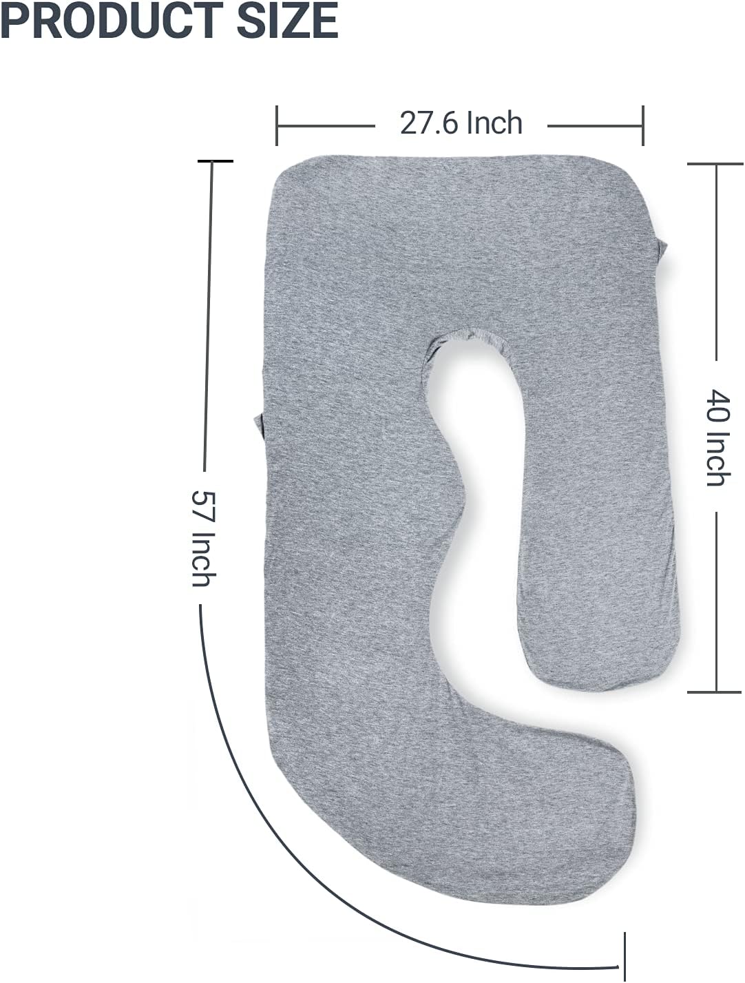 Momcozy Pregnancy Pillow Cover u Shaped, 57-inch Large Pregnancy Body Pillowcase Removable, Soft & Machine Washable Replacement Cover…
