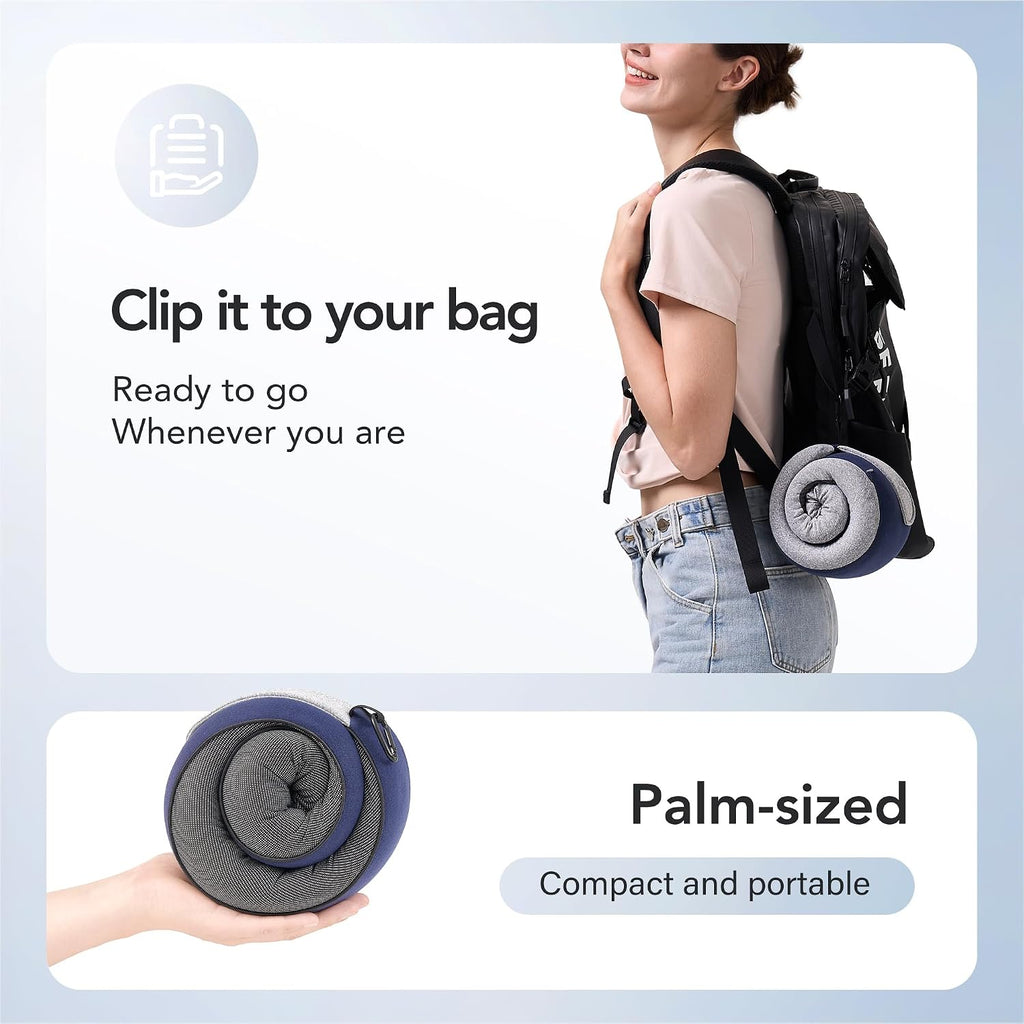 KPNEOL Travel Pillow, 100% Pure Memory Foam Travel Neck Pillow Airplane Neck Support Ergonomic Design for Traveling Suitable for…