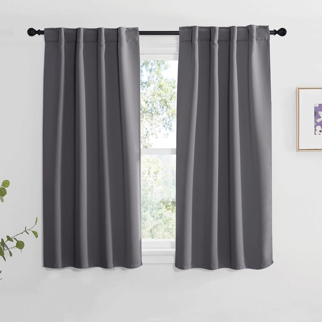 NICETOWN RV Curtains for Camper Windows - (Grey Color) 34x54 Inch, 2 Panels Set, Thermal Insulated Room Darkening Blackout…