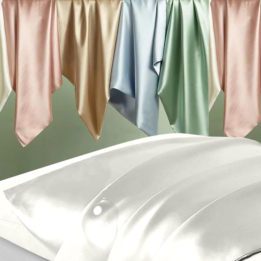 Home Silk Body Pillow Cases, Mulberry Silk Body Pillow Cover with Zipper, Smooth, Anti Acne, Cooling Sleep Both Sides Natural Silk Satin 20…