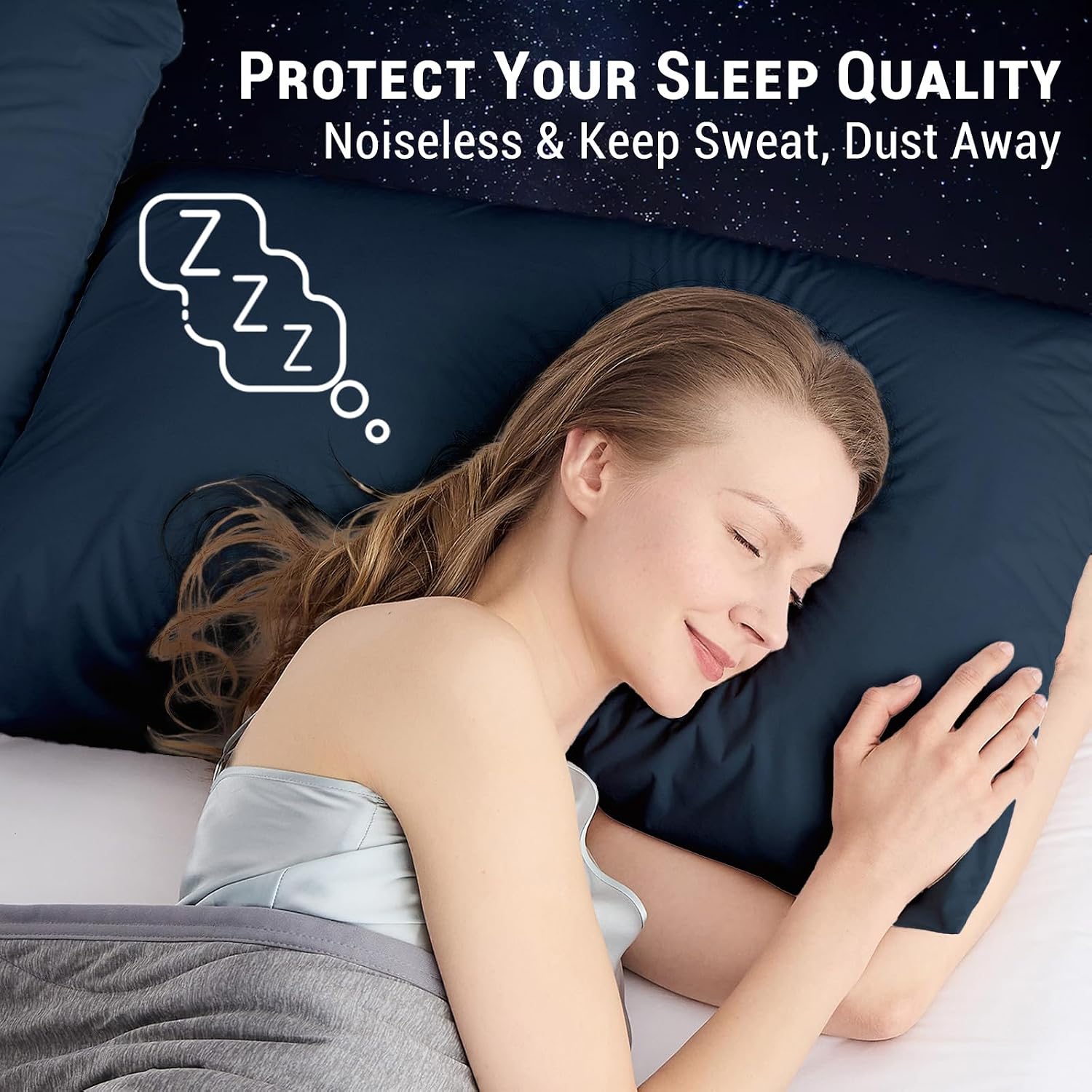 Gogreen Bamboo Rayon Waterproof Pillow Protector, Breathable Pillow Cover, Cooling Pillow Case Protector with Zipper, Super Soft Pillow Cas…