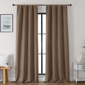 Gwine Brown Blackout Curtains for Bedroom 96 Inch Length, Room Darkening Energy Saving Black Out Curtains for Living Room, Window…