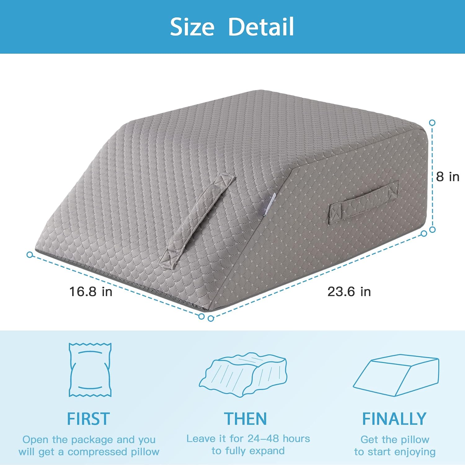 MEGCXIT Leg Pillow Elevation Blood Circulation, Leg Wedge for Elevation for Swelling, Leg Elevating Pillow for After Surgery, Memory Foam…