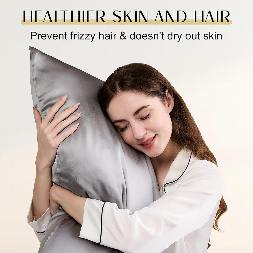 Zimasilk Upgraded 100% 6A Grade Pure Mulberry Silk Pillowcase for Hair and Skin Silk Pillow Cases with Reinforced Hidden Zipper, More Soft…