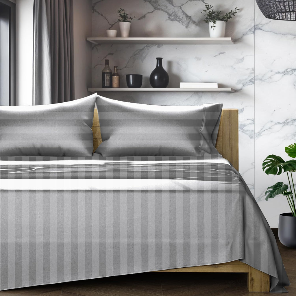 TEXAS LINEN CO. 100% Egyptian Cotton Queen Sheets Set - Luxury 1200 Series Star Sleepin' Damask Egyptian Cotton Sheets Queen Size (4 PC…