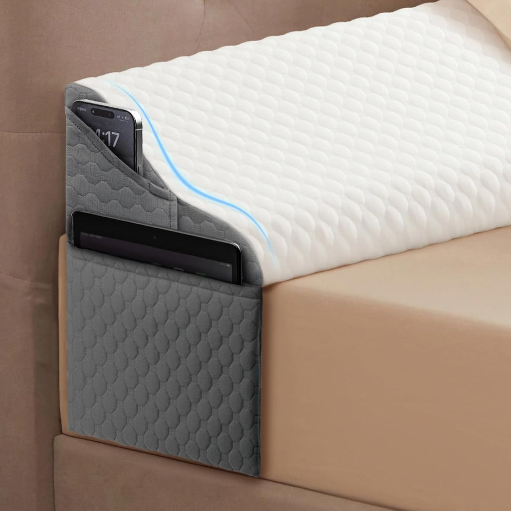 Simpledad Queen Size Wedge Pillow Headboard for Bed Gap Filler, Bed Wedge Pillow for Headboard Gap (0-8") Ergonomic Mattress Wedge Gap Fill…